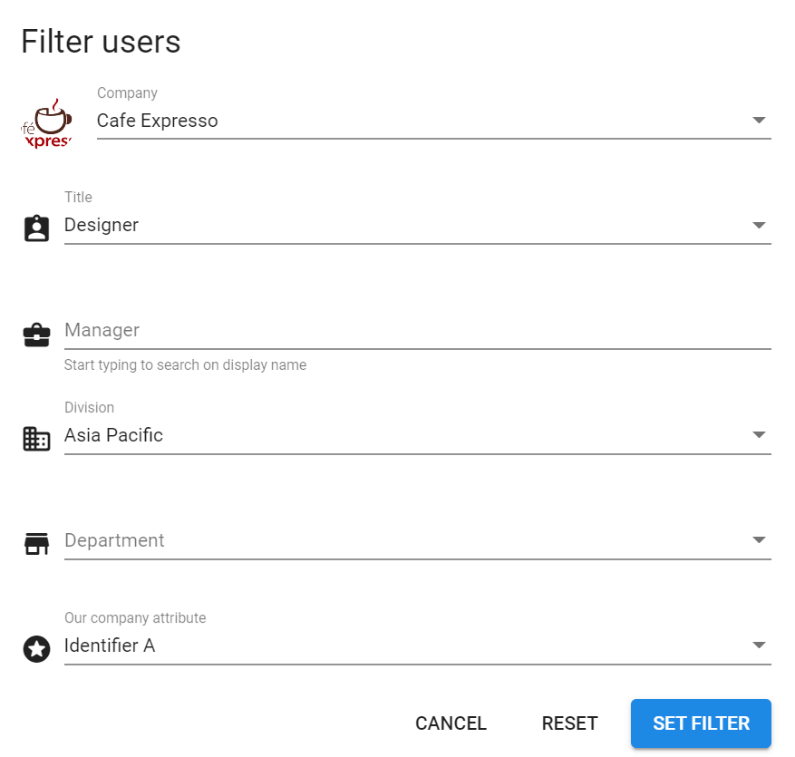 Filter on custom attributes