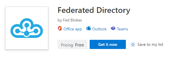 Federated Directory in the Microsoft AppSource store